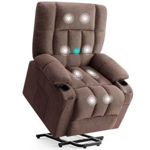 Recliner Massage Chair with Heat, Lumbar Support, Electric Lift, Cup Holders & Remote for Home Theater | FIRNEWST - 1 of 4