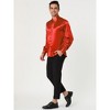 Lars Amadeus Men's Satin Point Collar Long Sleeve Button Down Dress Shirts - 4 of 4