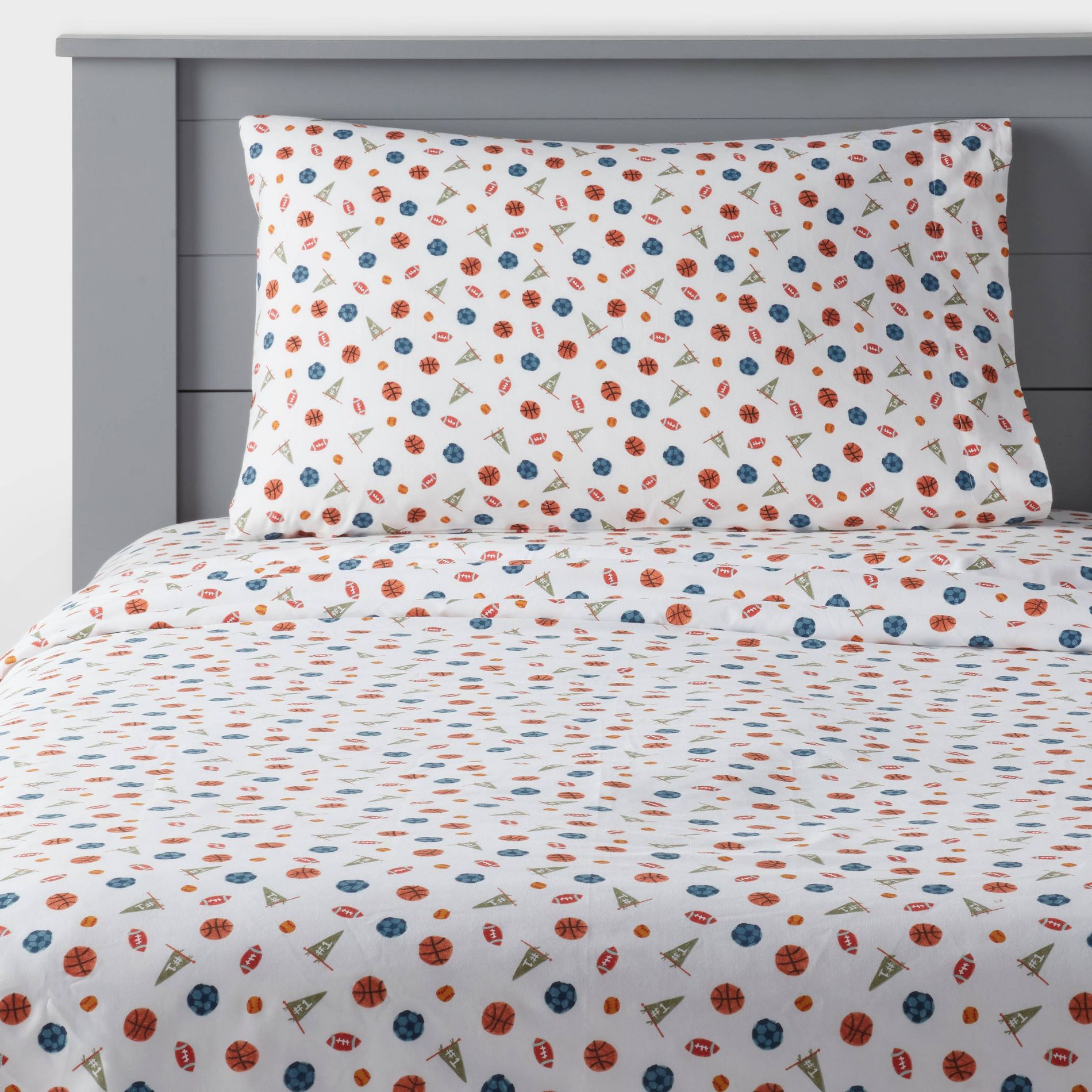 Twin Boy Sport Kids' Cotton Sheet Set - Pillowfort™