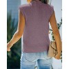 Womens Cap Sleeve Pullover Sweater Knit Tank Tops Crew Neck Sweater - 2 of 4