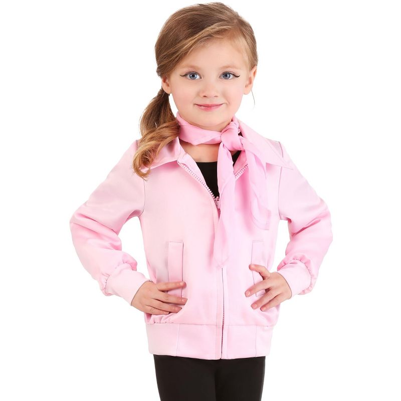 HalloweenCostumes.com Grease Pink Ladies Costume Jacket for Girls., 1 of 4