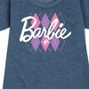 Girls' - Barbie - Argyle Graphic Short Sleeve Fleece Dress - 2 of 4