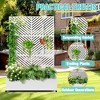 TOAOTBNBO Metal Raised Garden Bed with Parallel Lines Pattern, Outdoor Planter Box with Wheels, Modern Privacy Screen for Garden and Patio - 4 of 4