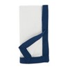 Saro Lifestyle Timeless Two-Tone Hemstitch Napkin (Set of 12), 20", Blue - 3 of 4