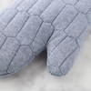 MARTHA STEWART Honeycomb Quilted Chambray Oven Mitt 2-Pack Set - 2 of 4