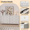 Dresser for Bedroom with 6 Drawers, Wooden Chest with Clothes Storage Cabinet，Wide Dresser with Chest of Drawers,Black - 4 of 4