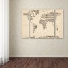 Trademark Fine Art -Michael Tompsett 'Old Sheet Music World Map' Multi Panel Art Set Large - 3 of 3
