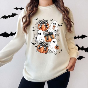 Simply Sage Market Coquette Ghost Collage Garment Dyed Long Sleeve - 1 of 4