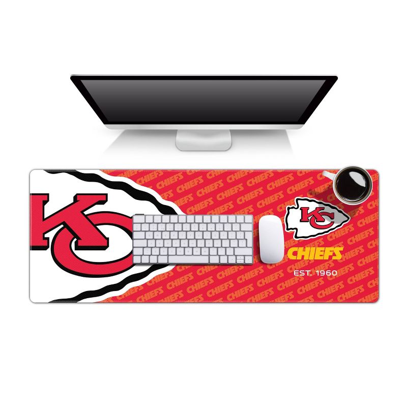 NFL Kansas City Chiefs Logo Series 31.5&#34; x 12&#34; Desk Pad, 2 of 4