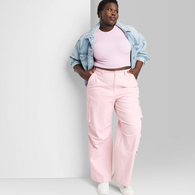 Women's Pink Camo Print High-Rise Desert Pants - Wild Fable White 00 Natura  NWT 