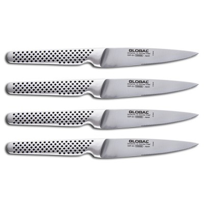 Global Classic Stainless Steel 4 Piece Steak Knife Set