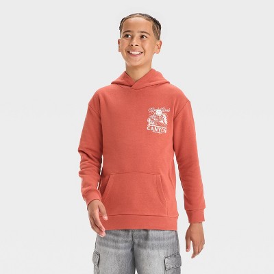 Boys' SmileyWorld Red Rock Canyon Graphic Pullover Hooded Sweatshirt - Brown