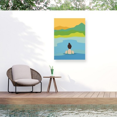 Trademark Fine Art - Jon Downer  Evening Dip Matted Framed Art