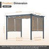 Aoodor 10 x 10 ft Outdoor Pergola with Retractable Canopy, Aluminum Frame, 4 Pieces Patio Sun Shade Shelter for Backyard, Deck - 4 of 4