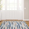 HomeStock Outdoor Washable Miami Ivory & Blue 3' X 5', Machine Woven with Printed Designs, Coastal - 3 of 4