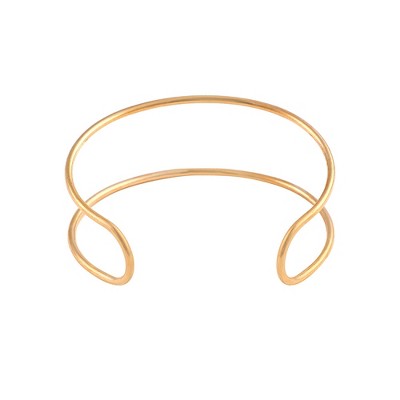 SOHI Women's California Gold The Minimal Lined Cuff Armlet