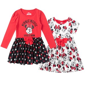 Disney Minnie Mouse Girls 2 Pack Dresses for Toddlers and Big Kids - 1 of 4