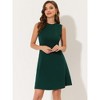 INSPIRE CHIC Women's Work Round Neck Sleeveless Fit and Flare Dresses - 2 of 4
