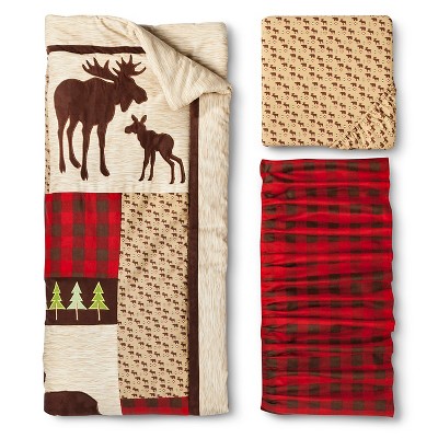 Trend Lab Red Brown Buffalo Check Flannel Crib Sheet Target