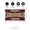 Evergreen Come Back with Tickets Florida State University 28" x 16" Woven PVC Indoor Outdoor Doormat - 2 of 4
