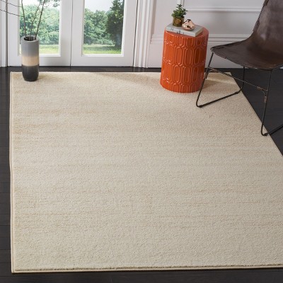 Champagne Cream Abstract Low Pile Area Rug