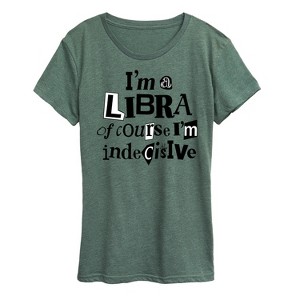 Women's - Instant Message - Libra Indecisive Short Sleeve Graphic T-Shirt - 1 of 4