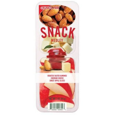 Crunch Pak Snack Medley with Apples, Salted Almonds, & White Cheddar - 3oz