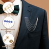 Unique Bargains Alloy Rhinestones Round Tassel Durable Fashionable Crystal Brooch - 3 of 4
