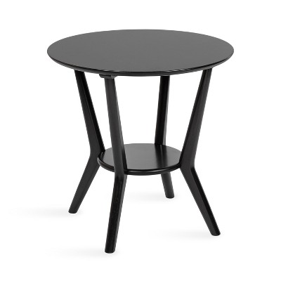 Kate and Laurel Nylah Round Side Table, 24x24x24, Black