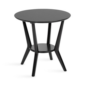 Kate and Laurel Nylah Round Side Table, 24x24x24, Black - 1 of 4