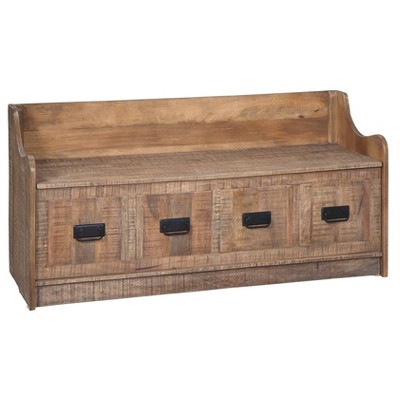 Garrettville Storage Bench Brown - Signature Design by Ashley