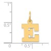 Black Bow Jewelry 14k Yellow Gold, Amanda Collection, Small Block Initial E Pendant - 4 of 4