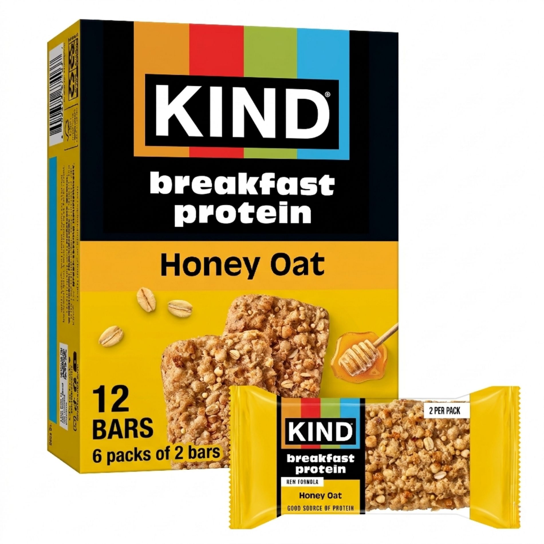 KIND Snack Bar Breakfast Protein Honey Oat - 10.58oz/12ct