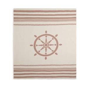 Amelie Home Nautical Rudder Pattern Chenille Throw Blanket - 1 of 4