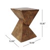 CAVINAS Unique Design Magnesium Oxide Coffee Table with Stacking Structure,Modern Side Table for Living Room,Apartment,Natural - 4 of 4