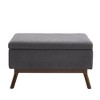 CAVINAS Mid-Century Modern Square Storage Ottoman,Convertible Footstool with Hidden Storage,Entryway Bench for LivingRoom,Bedroom - 2 of 4