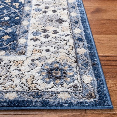 Ivory Geometric 4' x 6' Hand-Knotted Synthetic Area Rug