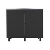 Munora Bussolengo Utility Sink Cabinet - 2-Door Storage with Sink, Black Wengue Finish - 39.3"W x 35.1"H - for Laundry/Utility Rooms - 4 of 4