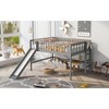 Full Low Loft Bed with Ladder & Slide, White - 3 of 3