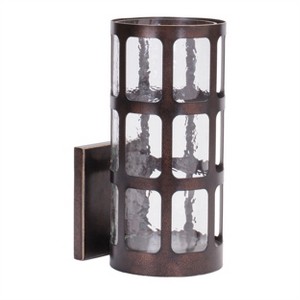 Metal Wall Sconce with Glass Insert 10.75"H - 1 of 1