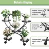 Artloge 6 Tier Heart-shaped Heavy Duty Metal Plant Stand Flower Pots Display Holder Rolling Planter Rack with Wheels for Garden Patio Balcony Decor - 4 of 4