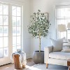 Artificial Eucalyptus Tree, 4/5/6 FT Tall Fake Eucalyptus Plant for Indoor Outdoor, Faux Tree for Home Office Modern Large Fake Plant Decor - 4 of 4
