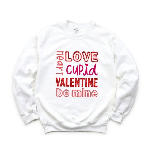 Simply Sage Market Women's Graphic Sweatshirt Valentine's Words - image 1 of 4