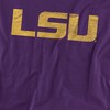 Louisiana State University Official Distressed Primary Logo Youth T Shirt, Purple - 3 of 4