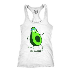 Womens Avocardio Tank Top Funny Running Workout T Shirt Sarcastic Hilarious - Crazy Dog Women's Tank Top - 1 of 4