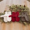 Ragon House Mittens Holiday Ornament , Christmas Tree or Winter Decor, Cozy Hanging Mitten Pair, 7 x 4.5 inch Cotton Blend, Grey - 3 of 3