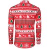 WhizMax Men's Christmas Hawaiian Shirts Button Down Ugly X-Mas Christmas Vacation Long Sleeve Shirts - 4 of 4
