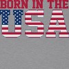 Rerun Island Women's Born In The Usa Flag Logo Black Americana 4Th Of July Short Sleeve Graphic Cotton Baby Tee - 2 of 4