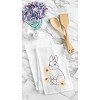 C&F Home Sunflower Easter Bunny Rabbit Embroidered Cotton Flour Sack Kitchen Dishtowel - 2 of 4