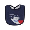 Hudson Baby Infant Boy Cotton Terry Drooler Bibs with Fiber Filling, Galactic Explorer, One Size - 3 of 4